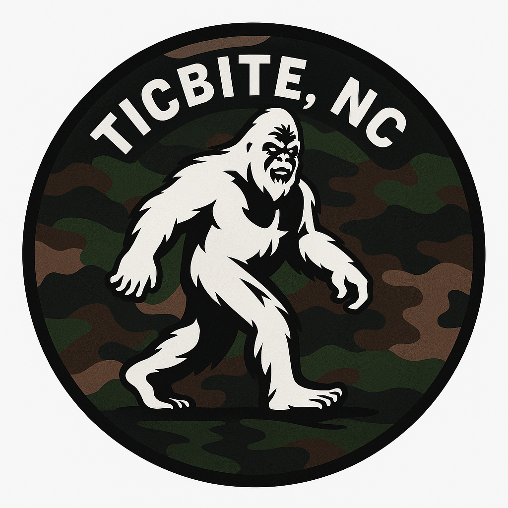 TicBite NC circular Bigfoot logo